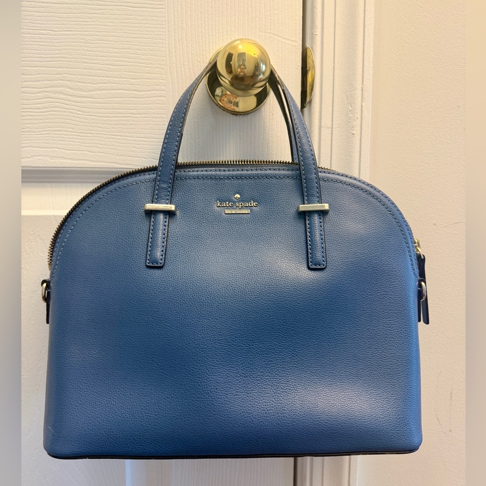 Kate Spade Patterson Drive Carli Blue Leather Handbag